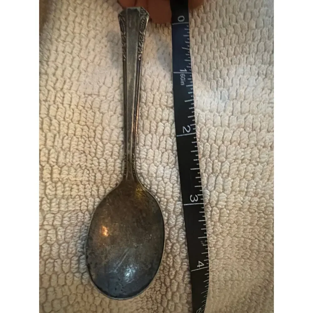 Vintage Oneida 1881 Rogers Silverplate Demitasse Coffee Tea Spoon Floral 4.5